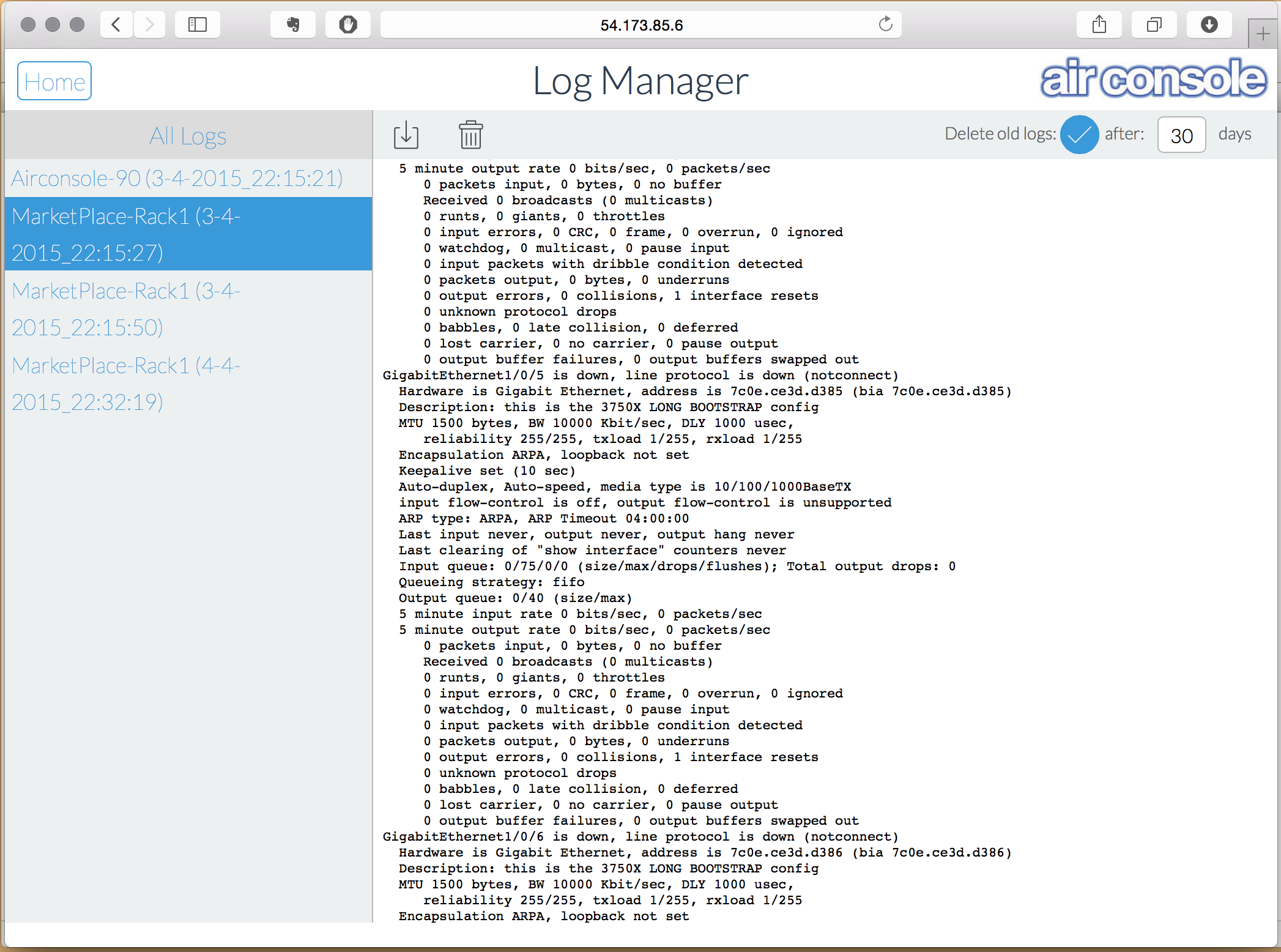 Airconsole Enterprise Log Manager